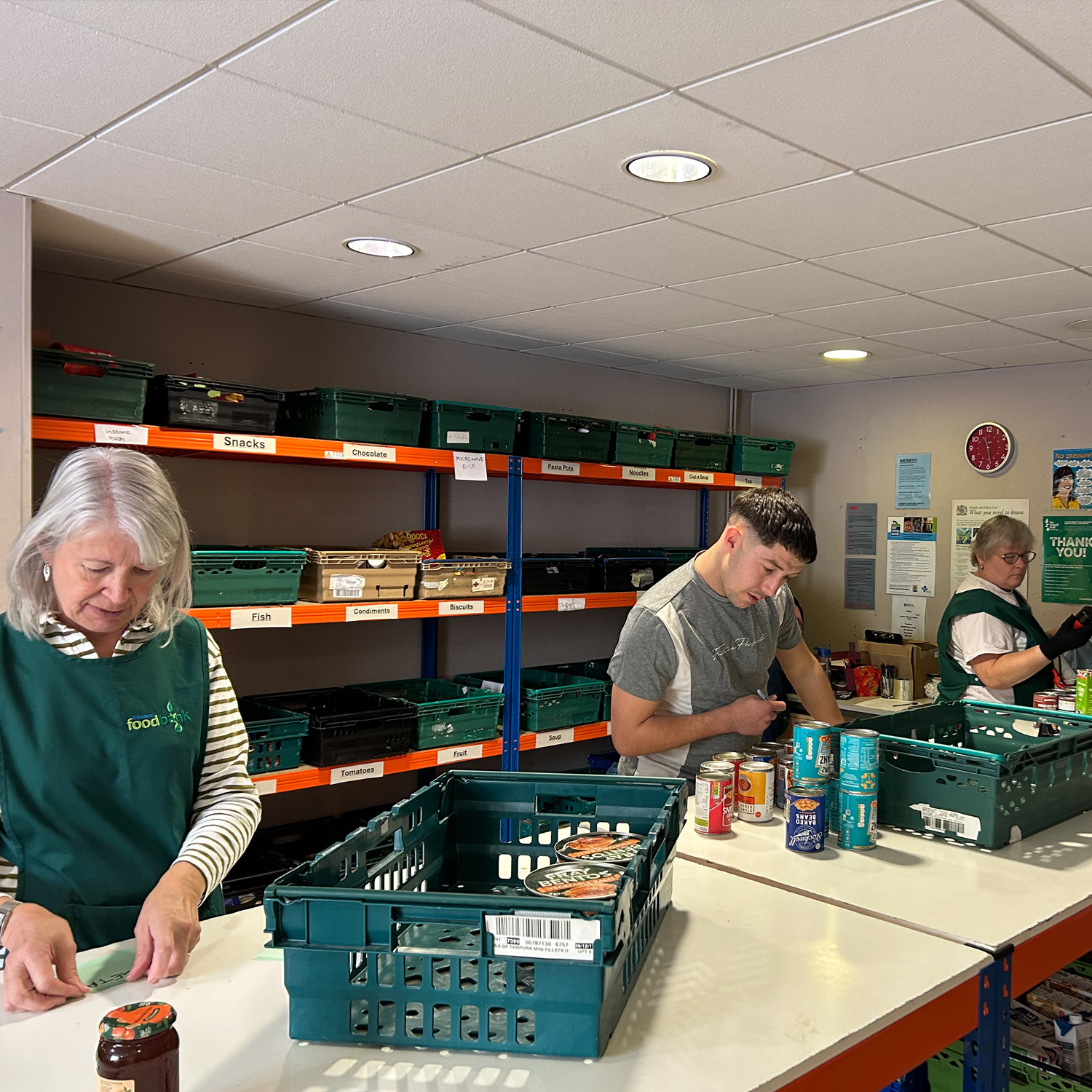 Trackwork Moll volunteering with Doncaster Food Bank